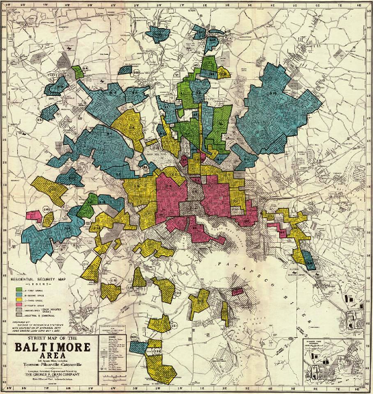 Baltimore's Residential Security Map, 1937